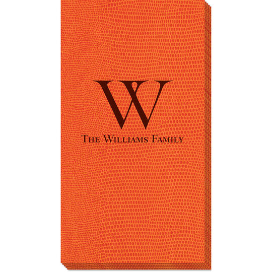Orange Lizard Caspari Paper Linen Like Guest Towels
